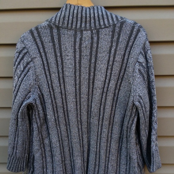 Charter Club Petite Large Gray Sweater Metallic - Picture 3 of 8